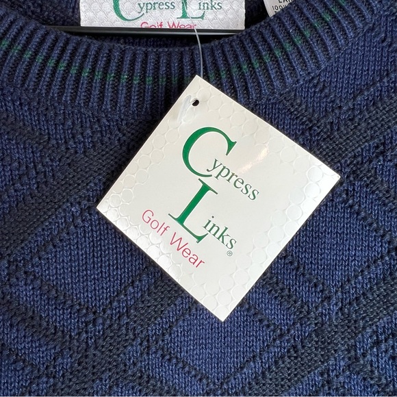 Vintage Sweater Mens Large Cypress Links Knit Pullover 90s Y2K Grandpa NWT - Picture 6 of 9